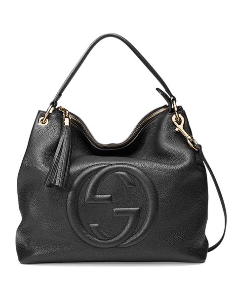 gucci large black soho bag|gucci shoulder bag black handbags.